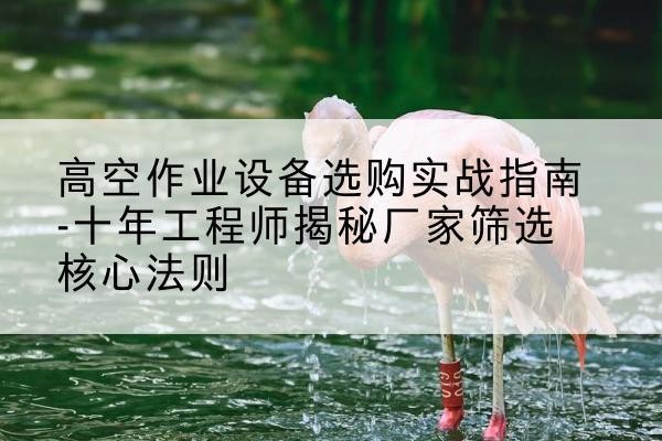 黄龙剪叉式升降机厂家-高空作业设备选购实战指南-十年工程师揭秘厂家筛选核心法则